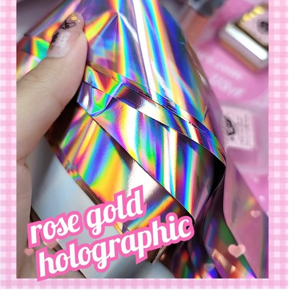ROSEGOLD HOLOGRAPHIC Nail Foil Kit 1/$15, 2/$25, 3/$30, 4/$35.$5 each additional - Picture 1 of 2